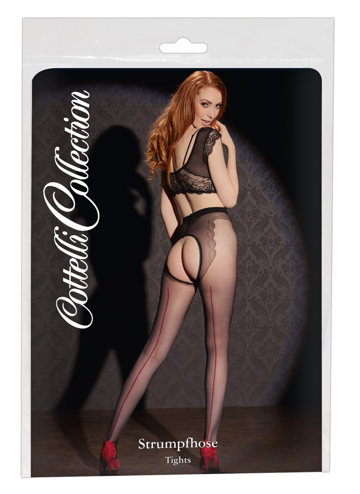 Crotchless Tights, with decorative seam